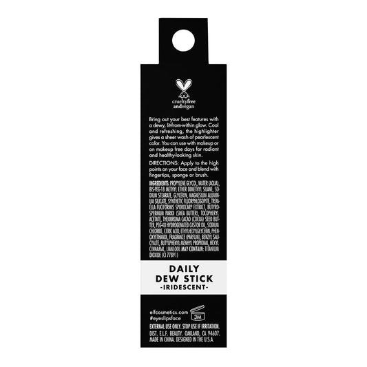 Daily Dew Stick, Cooling Highlighter Stick for Dewy Skin, Gives Your Complexion a Radiant Glow, Vegan & Cruelty-Free, Iridescent