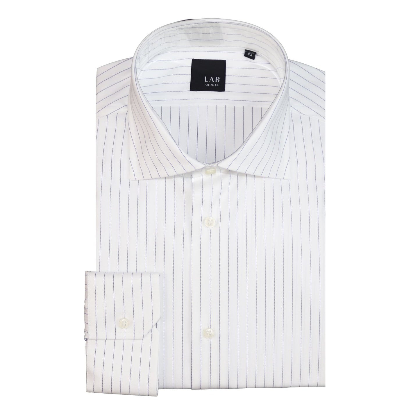 Pal Zileri men's shirts featuring a classic white and blue striped design, perfect for formal occasions.