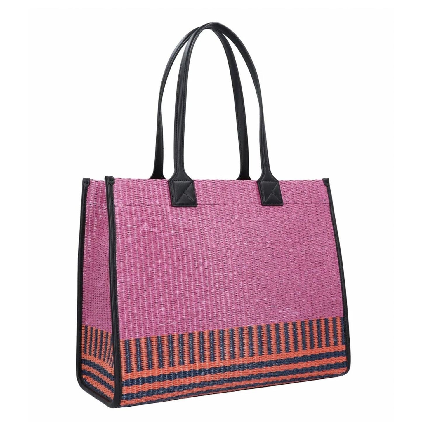 Karl Lagerfeld women's shopping bags featuring a stylish pink and black design for Spring/Summer.