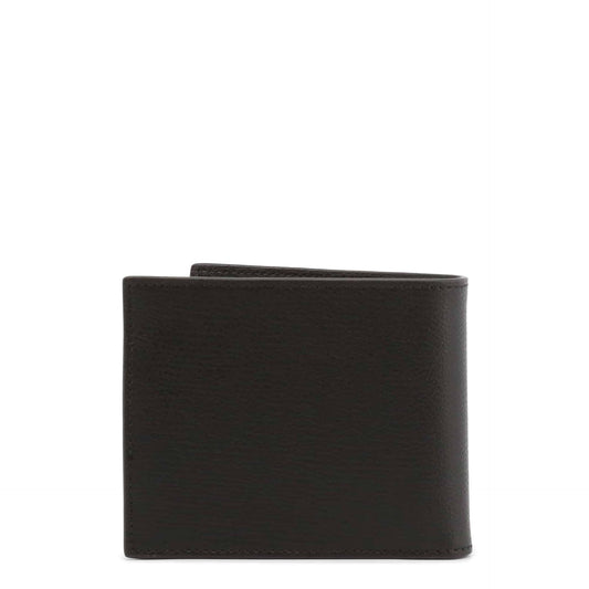 Ferragamo men's wallets made in Italy, premium leather design for men, sleek and stylish black wallet.