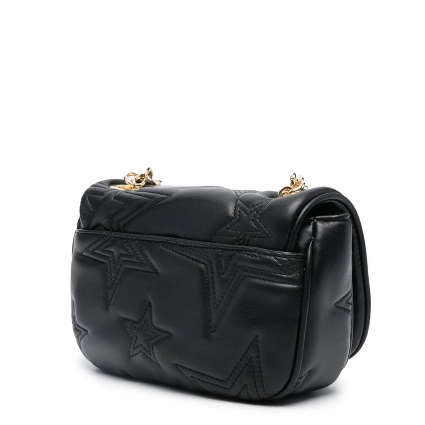 Versace Jeans Crossbody Bags featuring a sleek black design with star patterns, perfect for women.