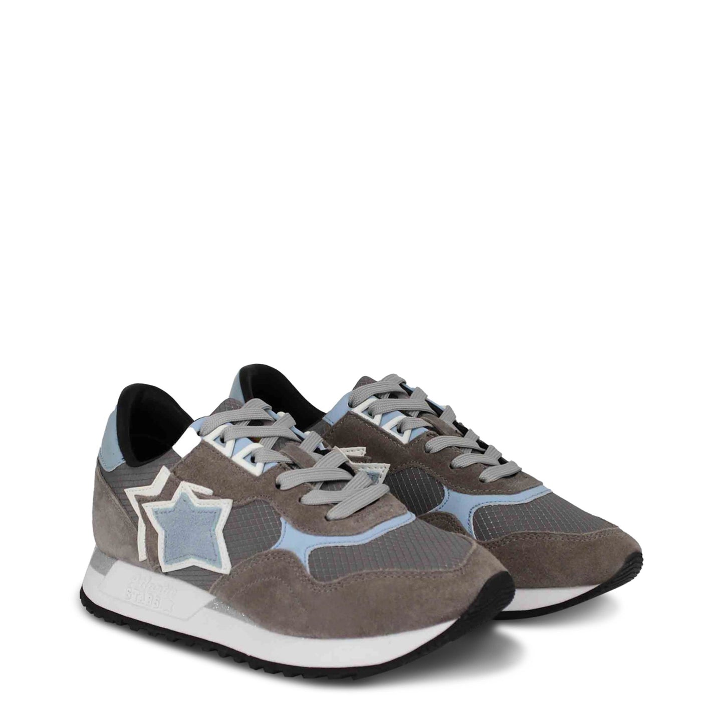 Atlantic Stars women's sneakers in gray and blue with star design, perfect for stylish comfortable wear.