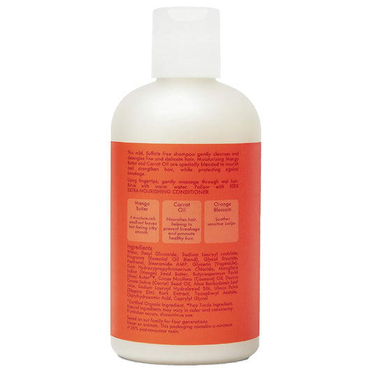 Sheamoisture Kids Shampoo, Extra-Nourishing Mango & Carrot Shampoo with Shea Butter, 8 Oz