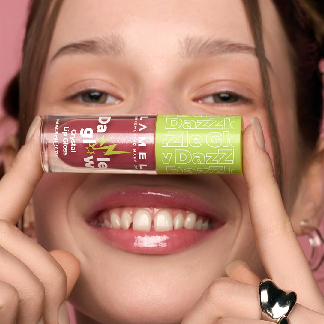 Dazzle Glow Crystal Clear Lip Gloss - Hydrating Lip Gloss - Non Sticky - Colored - Moisturizing - №404 You Can