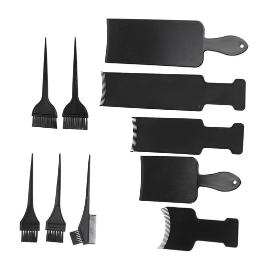 Set Hair Color Board Brush Hair Coloring Tools Hair Tint Tool Hair Color Applicator Brush Hair Coloring Brush Hair Dying Board Hair Tinting Brush Hair Color Brush Hair Dye Plastic, Black
