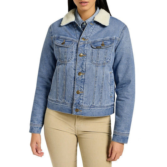Women's bomber jackets featuring a stylish, cozy denim look with a fur-lined collar, perfect for casual wear.