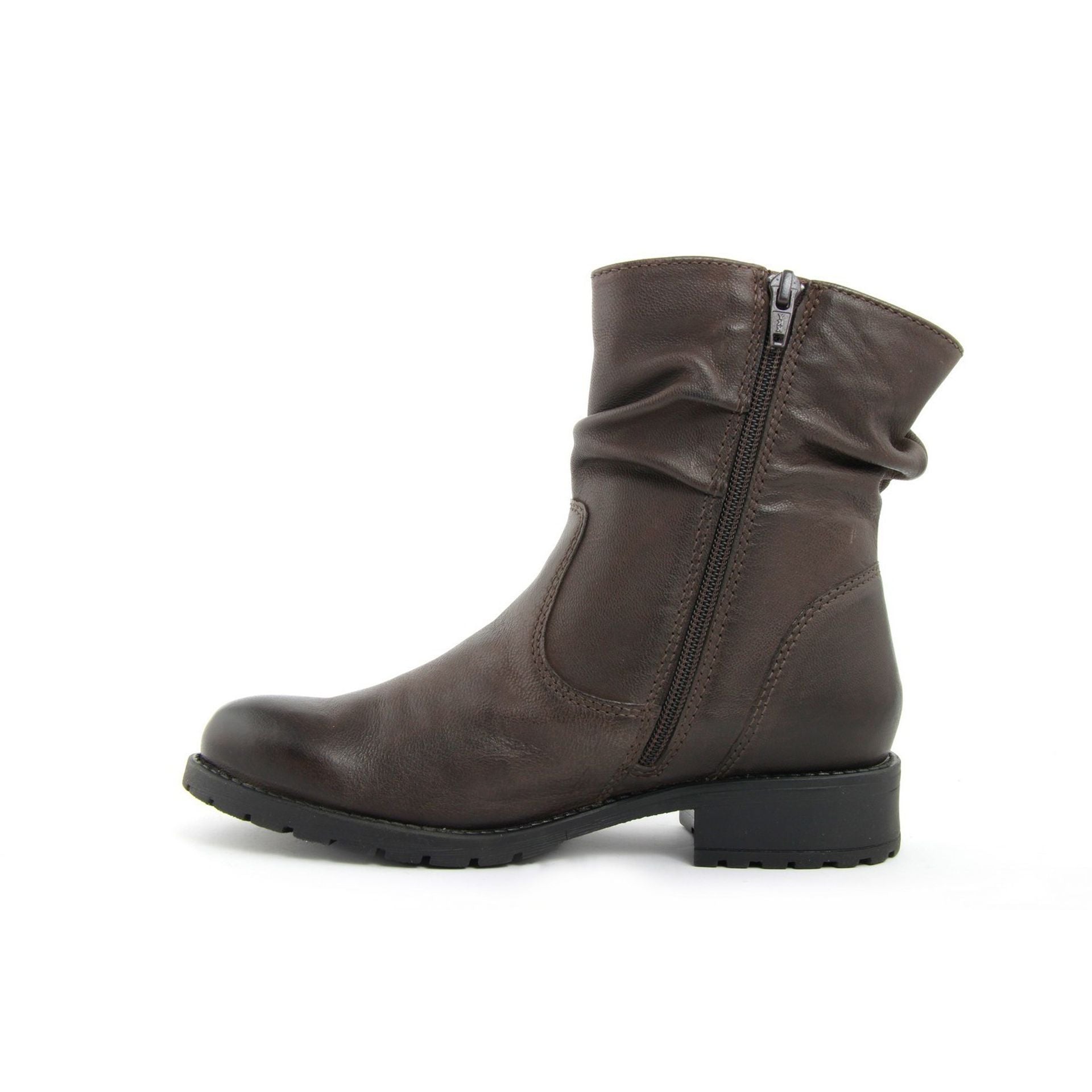 Fashion Attitude ankle boots for women, featuring a stylish brown design and zip detail, perfect for any outfit.