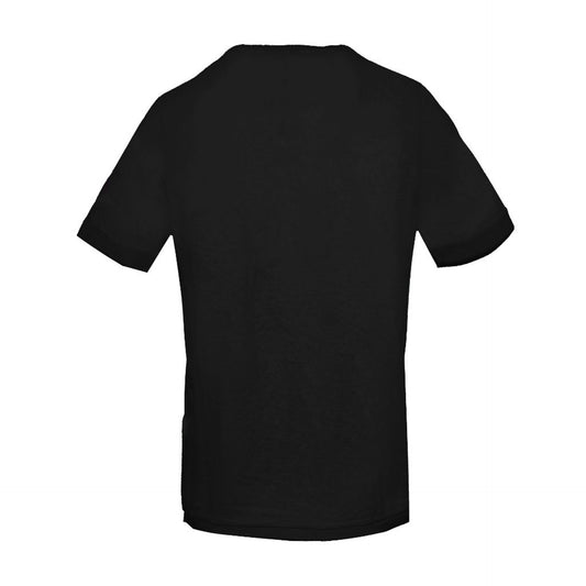 Back view of a black Zenobi T-shirt for men, showcasing a classic and versatile design.