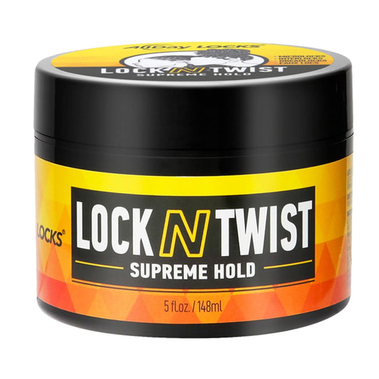 Lock N Twist Supreme Hold - Extreme Styling Control for Locs, Microlocs, Twists, and Retwists, Provides Edge Control, Strong Hair Gel for Women and Men - 5 Oz Jar