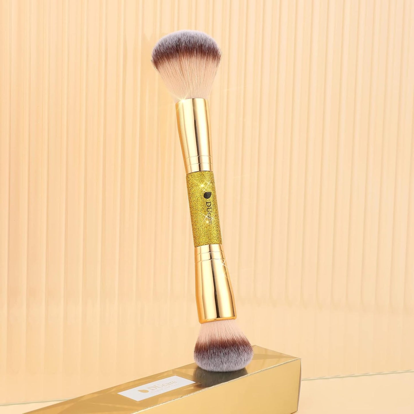 Dual-Ended Cream + Powder Brush,2-In-1 Foundation Makeup Brush for Creating a Gorgeous, Airbrushed-Looking Complexion, Vegan & Cruelty-Free