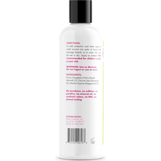 Mint Almond Oil - Lightweight Dry Scalp Oil to Lock in Moisture and Help Encourage Longer, Healthier Hair - Suitable for All Hair Types (8 Fl Oz)