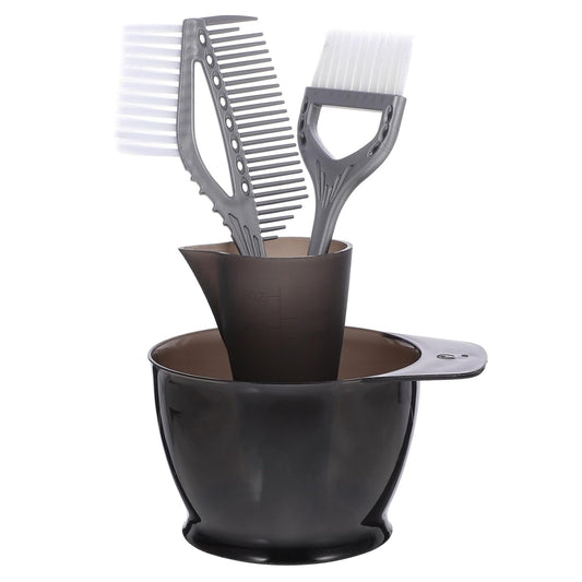 4Pcs Hair Dyeing Kit Lightweight Mixing Bowls Tint Brush and Measuring Cup for Salon and Home Use Essential Tools for Easy Hair Coloring and Projects