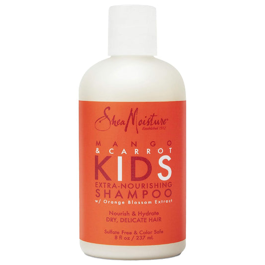 Sheamoisture Kids Shampoo, Extra-Nourishing Mango & Carrot Shampoo with Shea Butter, 8 Oz