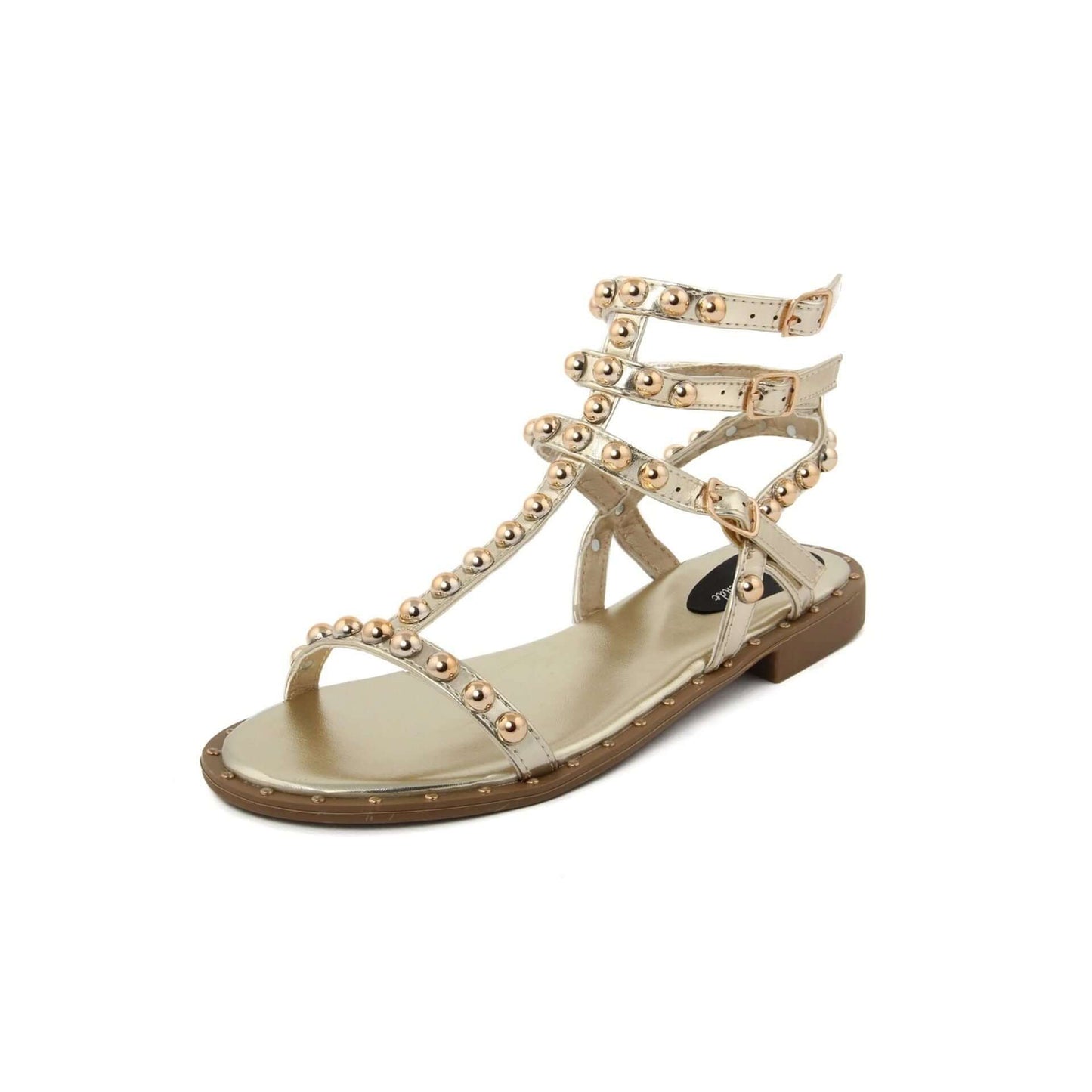 Fashion Attitude Sandals featuring a stylish design with ankle straps and decorative studs, perfect for spring and summer wear.