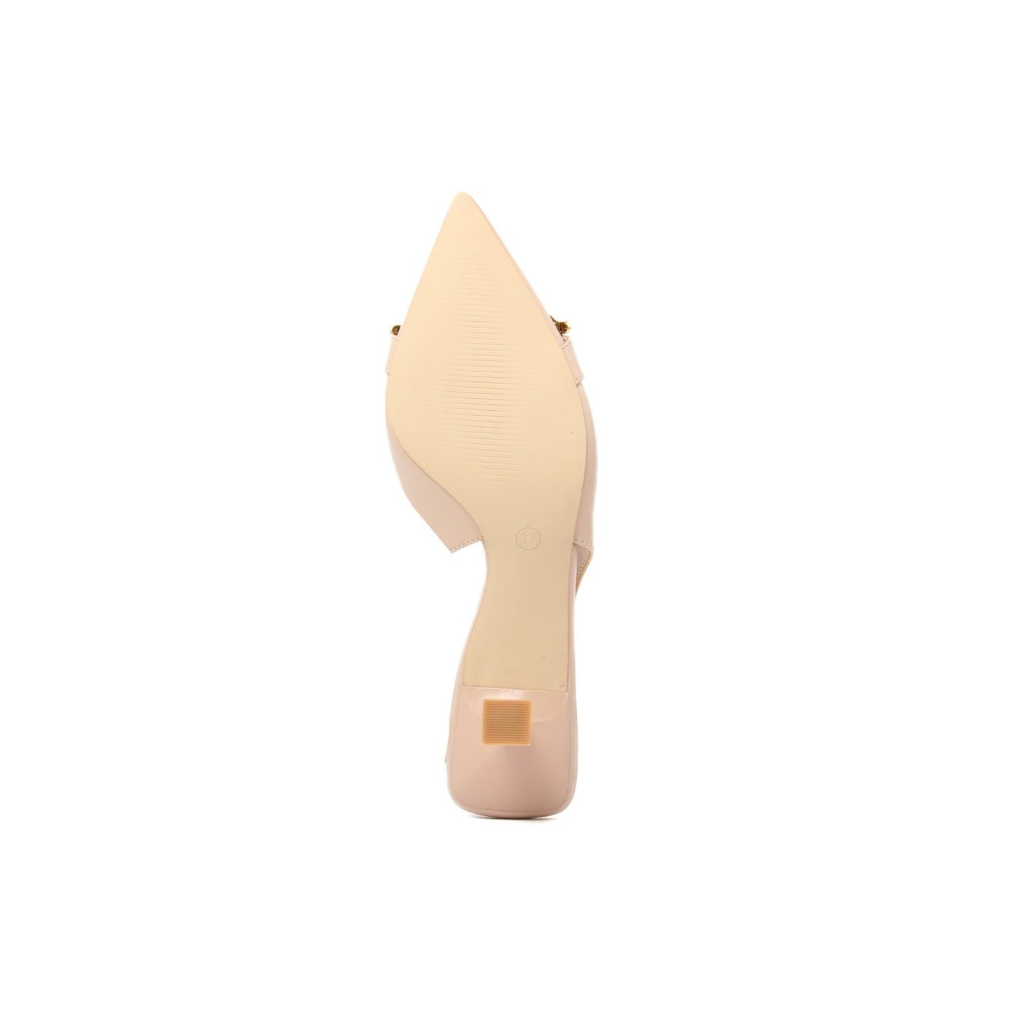 Fashion Attitude Sandals with a 7 cm rubber heel and pointed toe design, perfect for women's fashion.