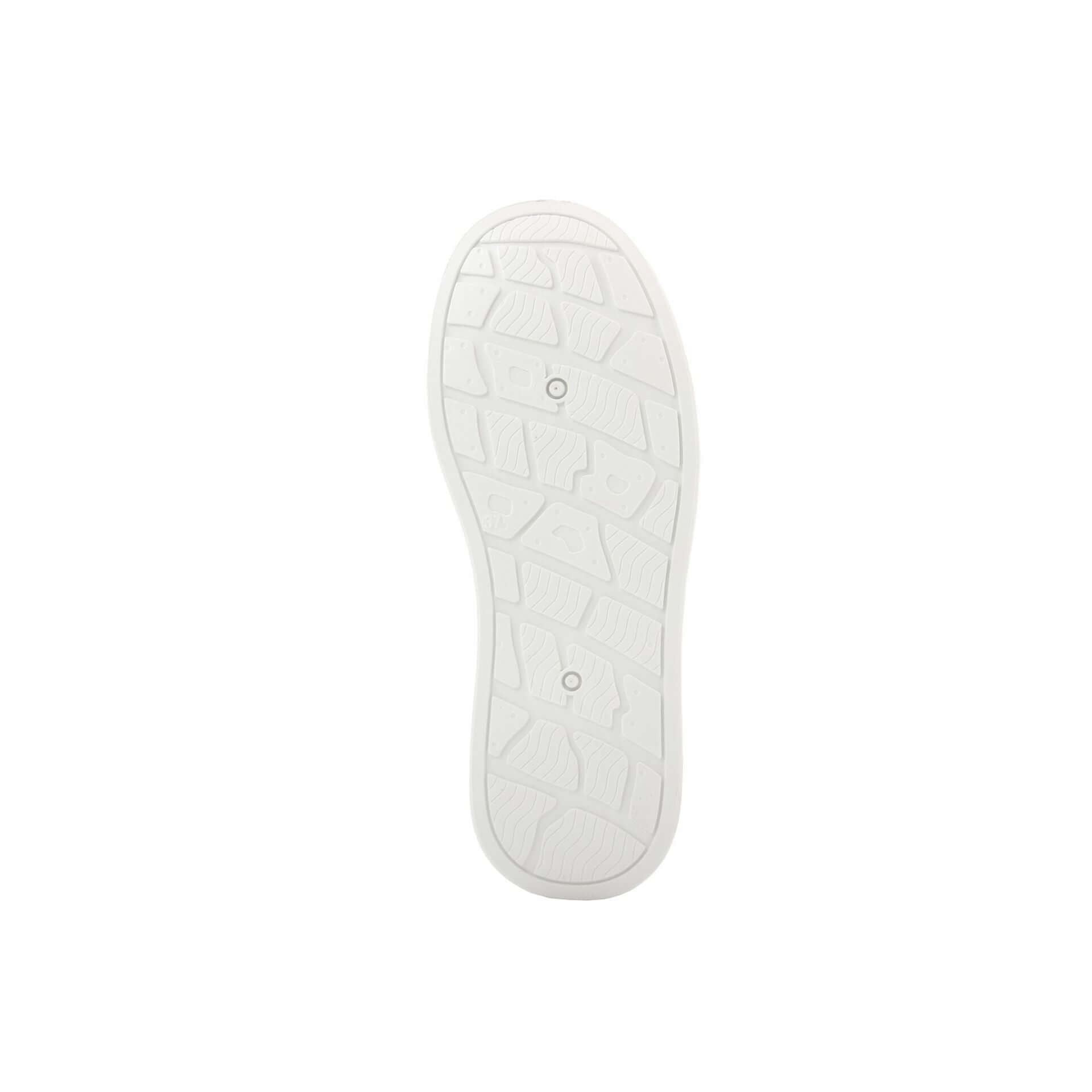 Bottom view of rubber sole of Fashion Attitude Sneakers for women, featuring a textured design.